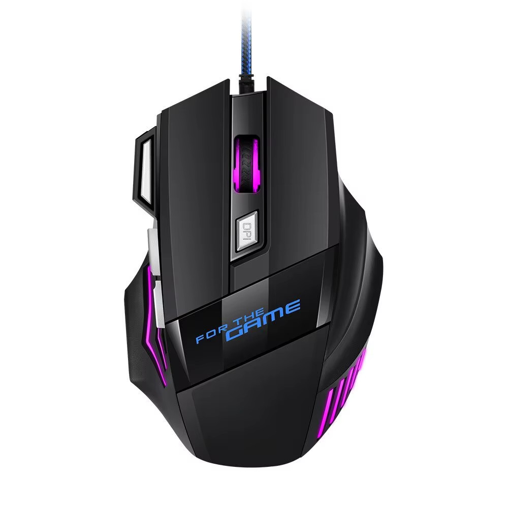 RGB Wired Gaming Mouse 7 Button 5500 DPI Ergonomic USB Optical Mouse for PC