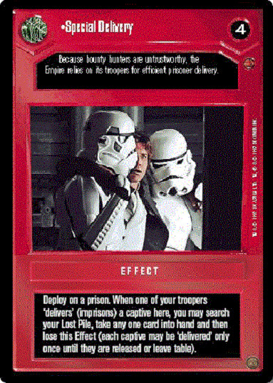 Special Delivery x4  Star Wars CCG Cloud City NM swccg