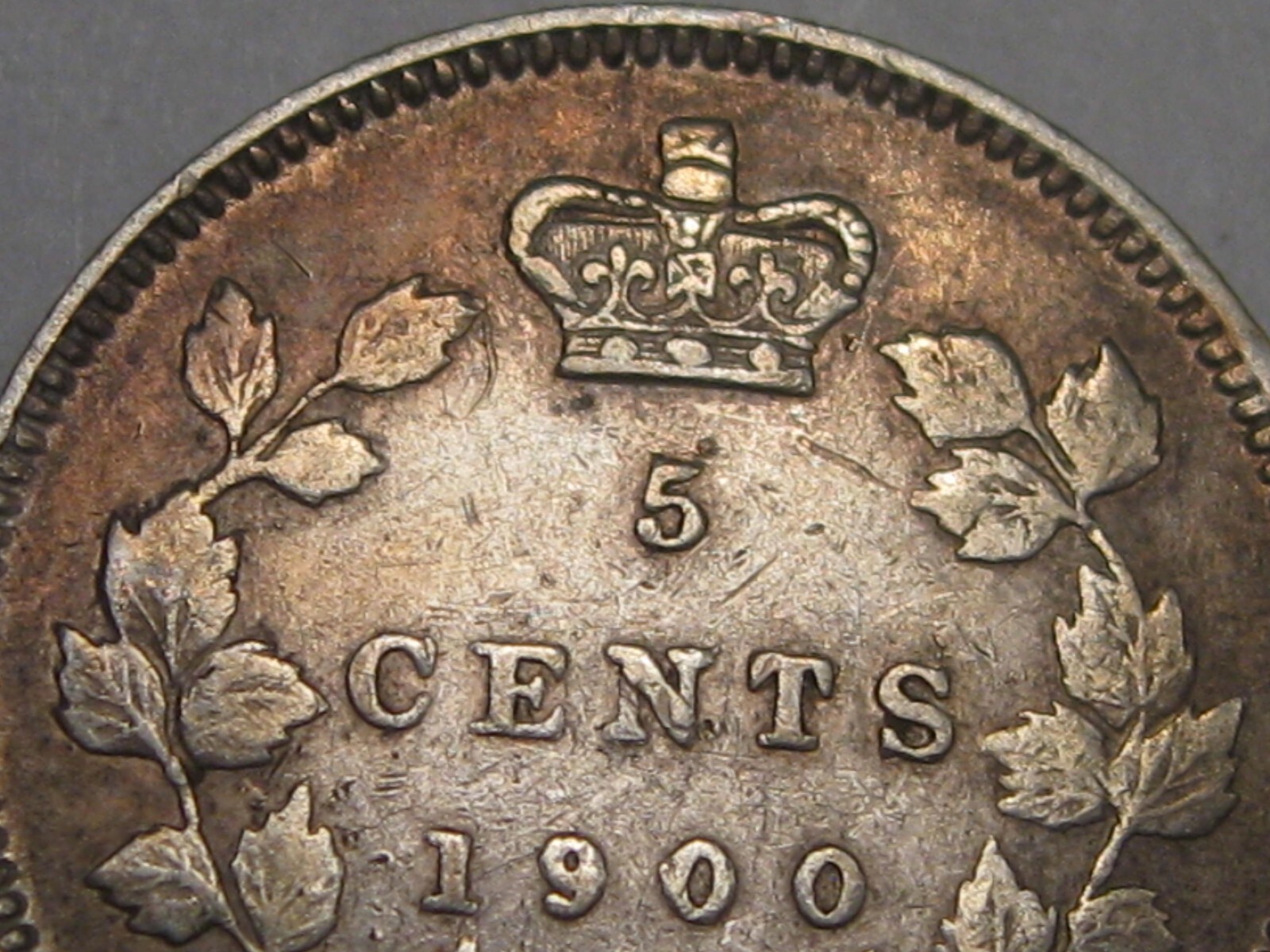 1900 Silver 5¢ Five Cent CANADA. #23