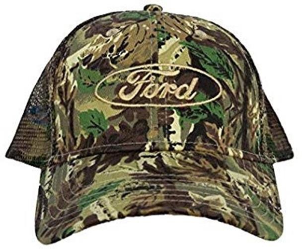 Ford Twill Camo Hat - Trucker Mesh Style. Worldwide Shipping & FREE to the USA!
