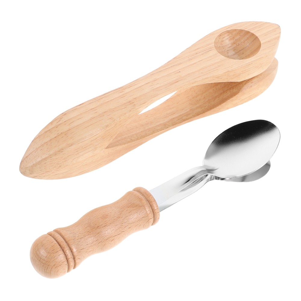 2 Pcs Musical Spoons Kids Percussion Instrument with Wooden Handle