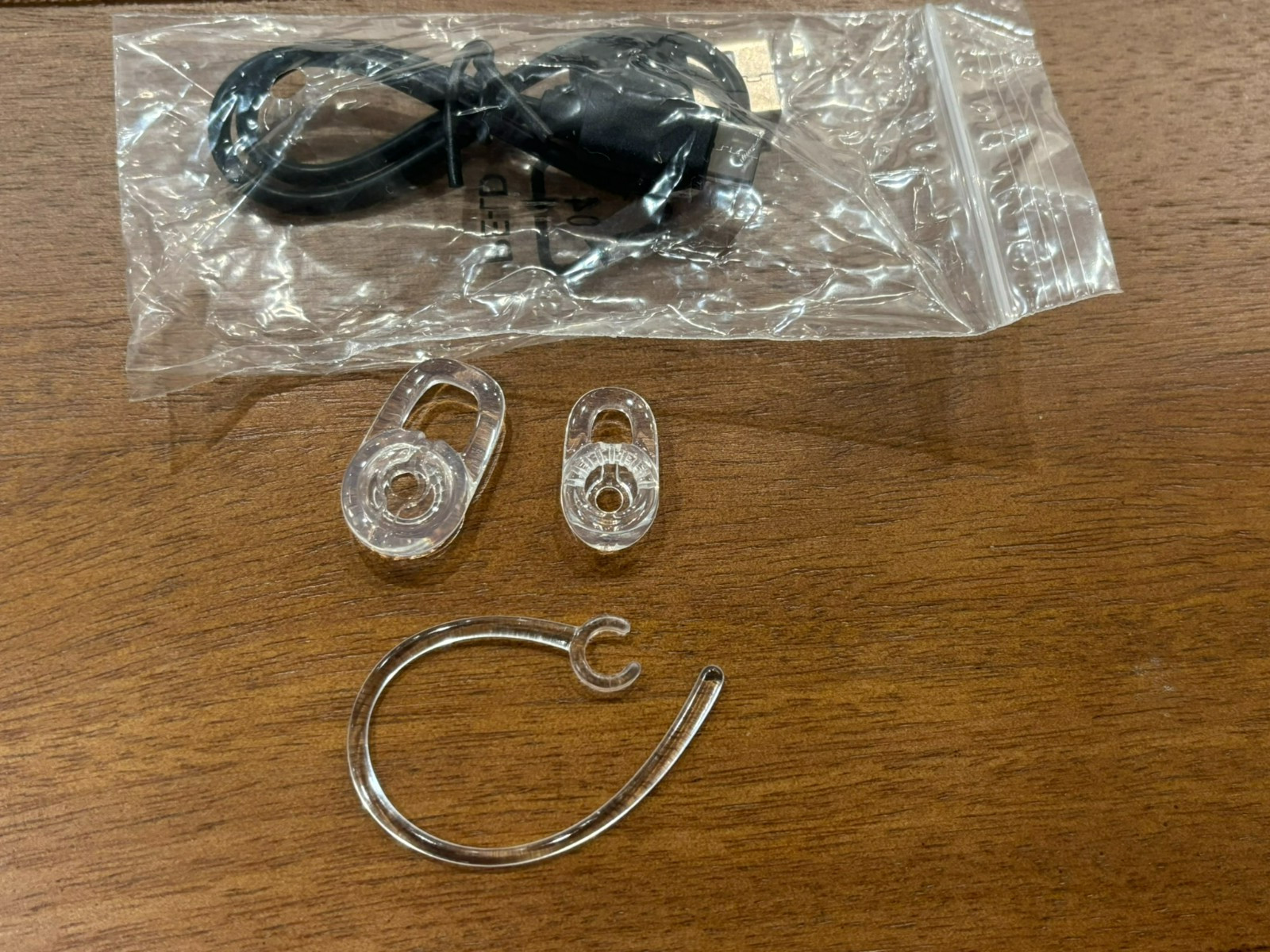 Clear Ear Hooks & 2 Small Clear Ear Gels Boom 3 Power Cord