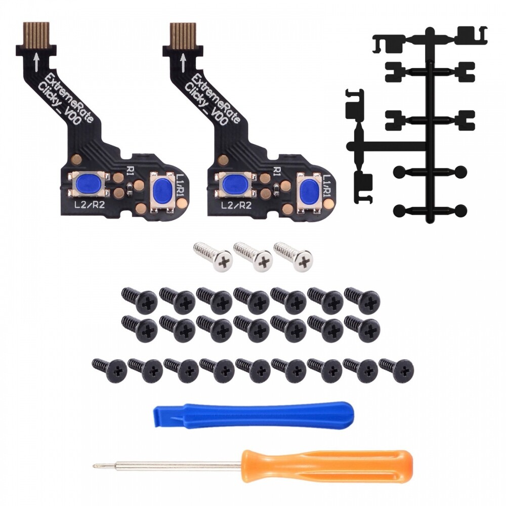 Tactile Version Clicky Hair Trigger Buttons Mouse Click Kit for PS5 Controller