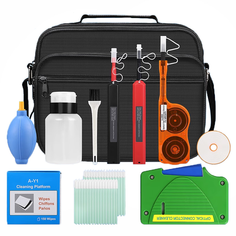 Optical fiber end face cleaning tool set 1.25mm/2.5mm/MPO/MTP Fiber cleaning Kit