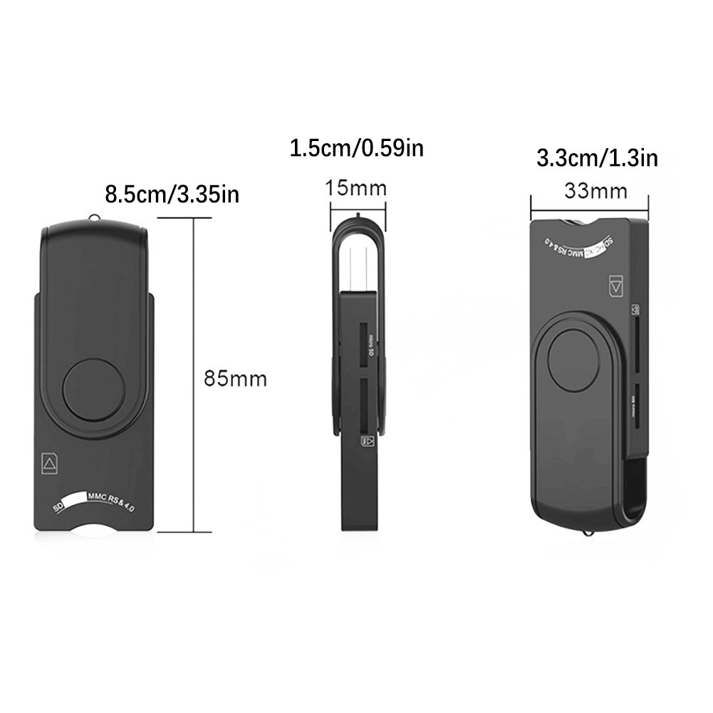 USB 3.0 2.0 Smart Card Reader Bank/SIM Memory Card Adapter Plug&Play