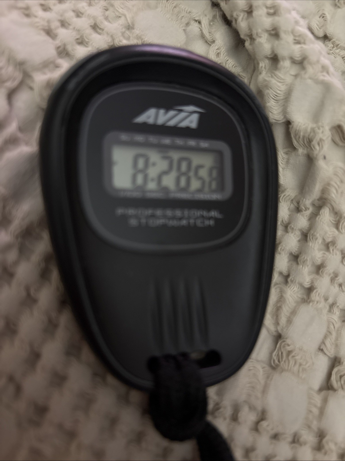 Avia Programmable Digital Stopwatch with Lanyard and Alarm Function, Black