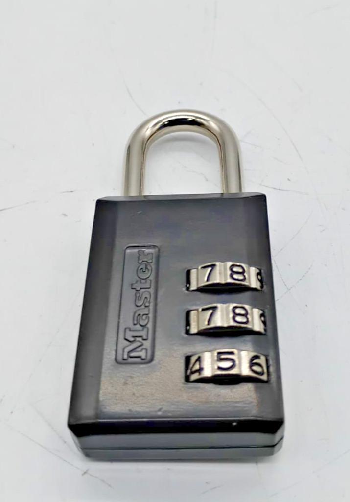 Master Lock 647BLKEC 3-Digit Combination Padlock Black