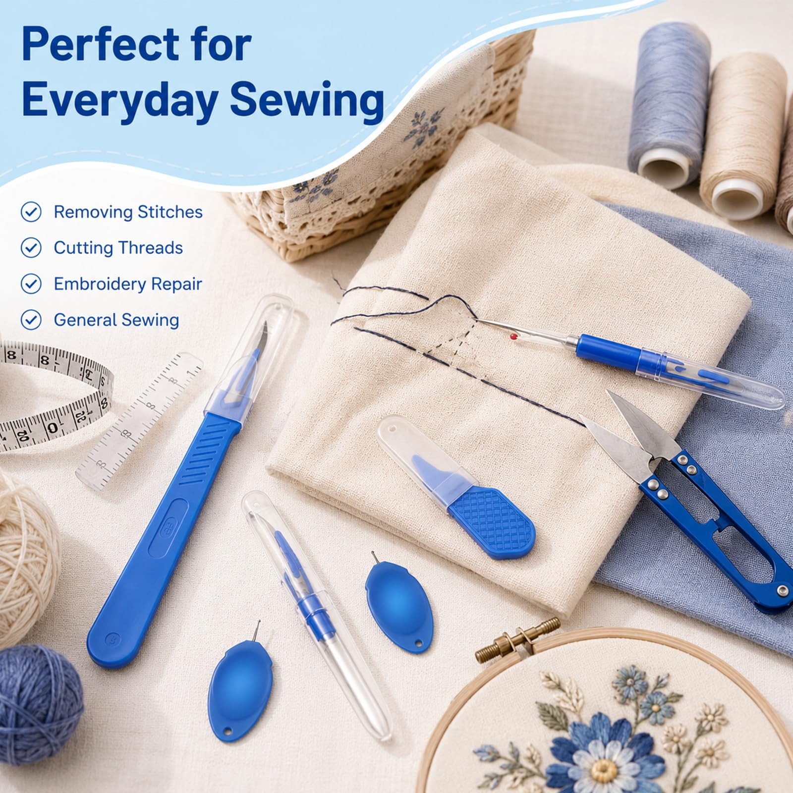 7 Pcs Stitch Ripper for Sewing, Seam Ripper Tool Thread Remover Tools