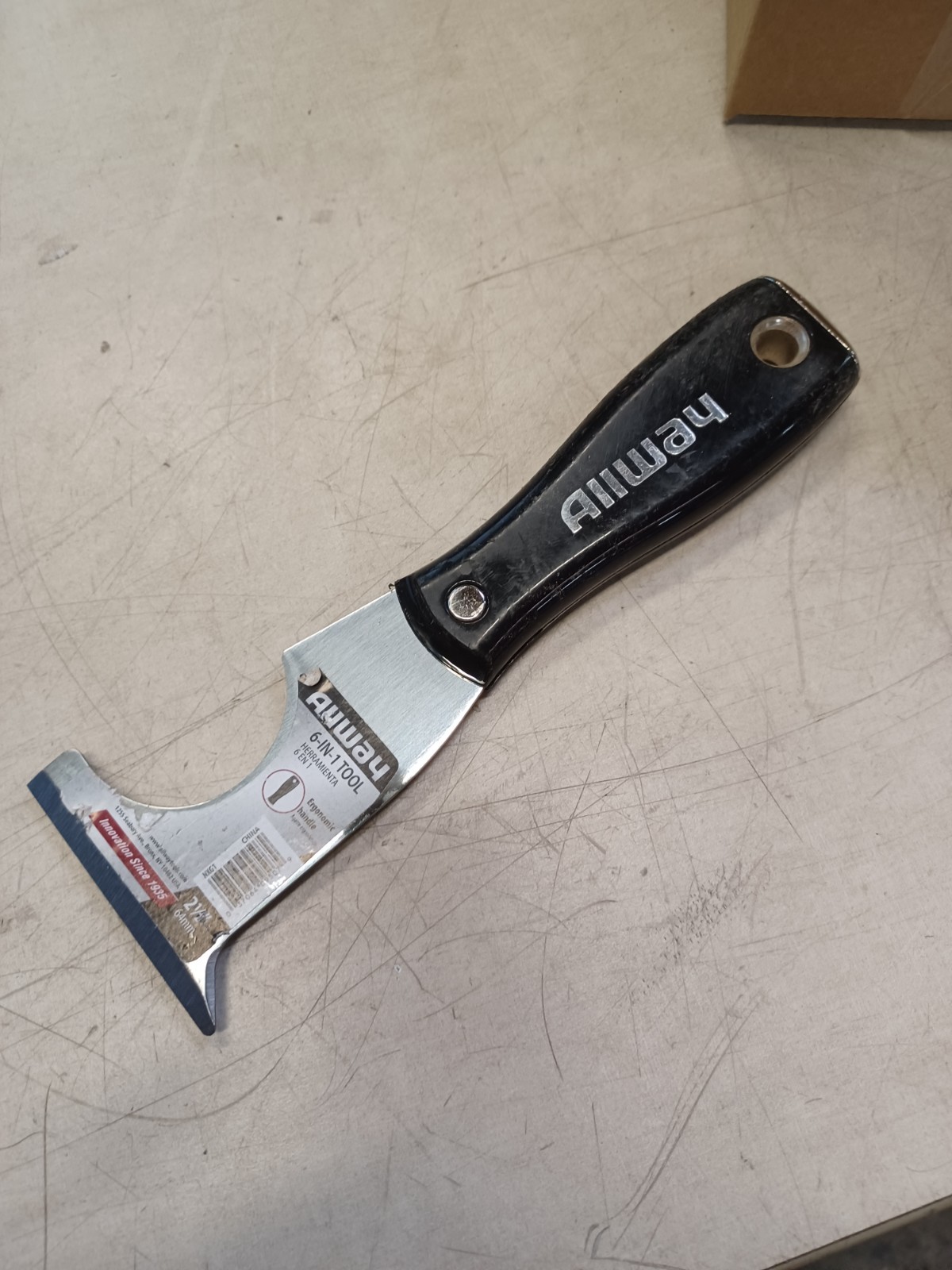 ALLWAY NXG1 Ergonomic Grip 6-in-1 Painter's Multi Tool with Hammer End