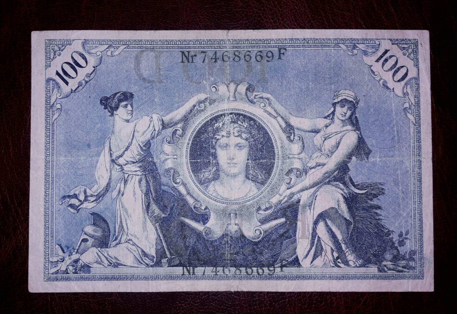 Germany 100 mark banknote,1908year,normal condition