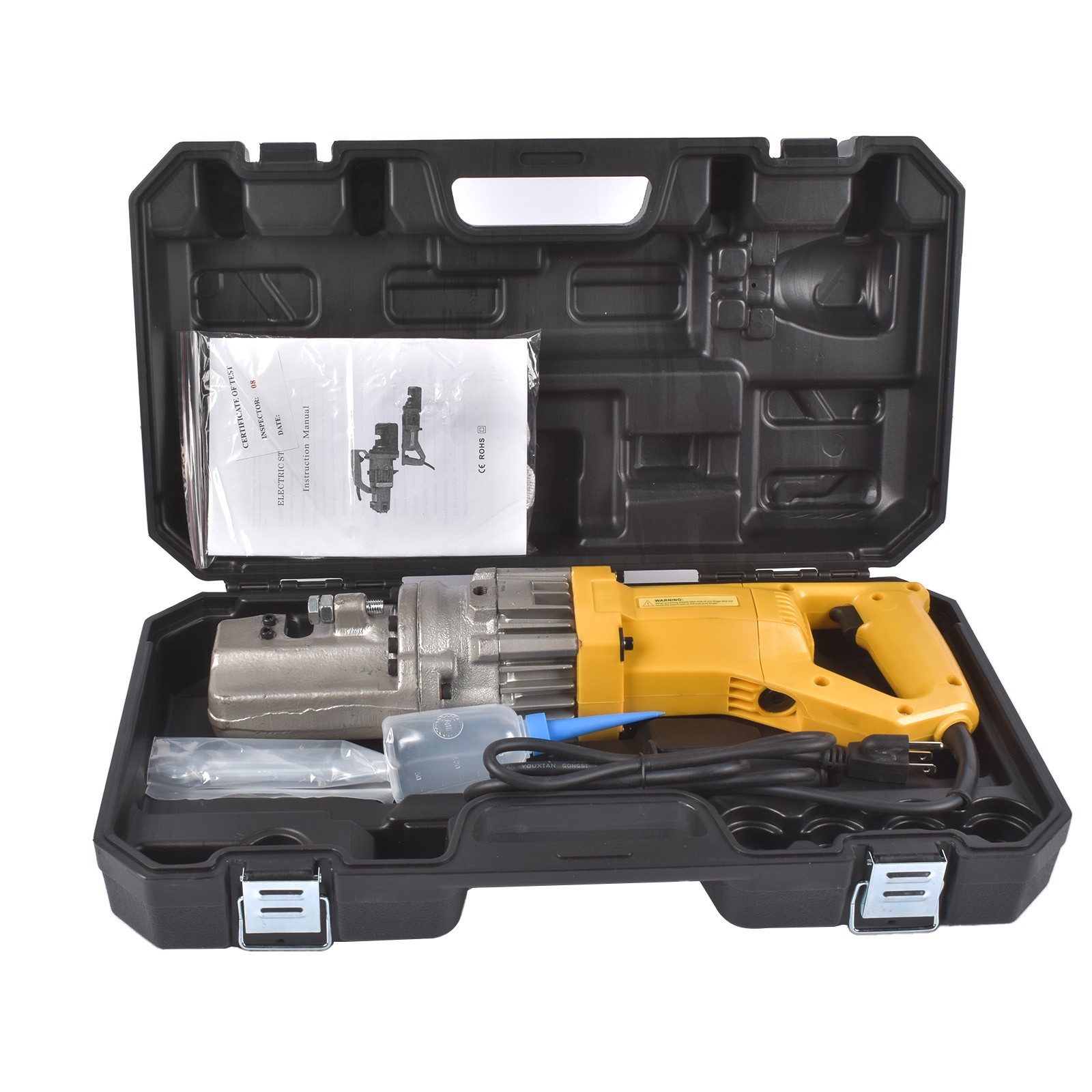Electric Rebar Steel Shear Cutter Hydraulic Cutting Machine 4-16mm (#3-#5) 900W
