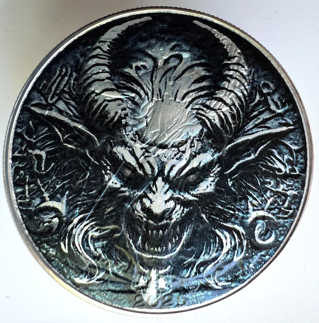 Evil - The Devil - American Silver Eagle 1oz .999 Silver Dollar Coin