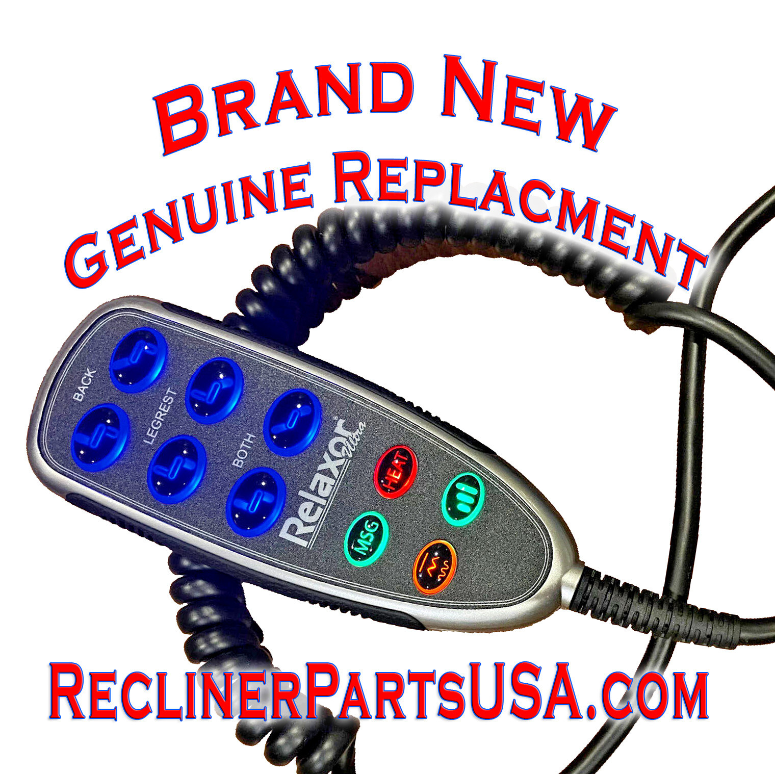 GENUINE InSeat 11890U-00 or 11890U-07 La-Z-Boy 10.000098 Remote w/ HEAT MASSAGE