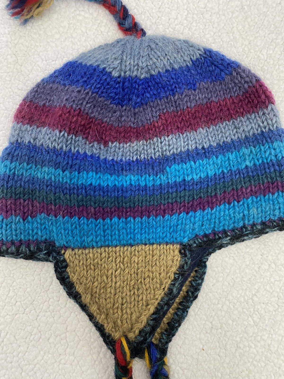 Ski Hat 100% Wool Trapper Hat Made In Nepal