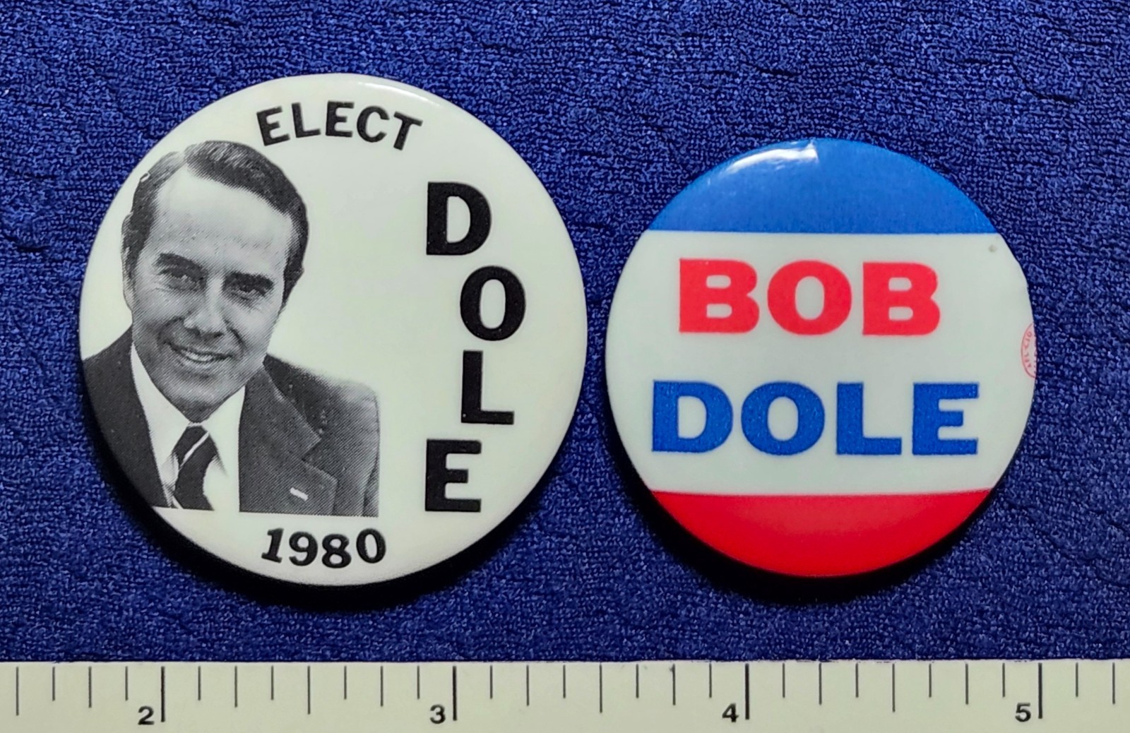 OFFICIAL BOB DOLE KANSAS SENATE '68 '80 FORD VP 1976 POLITICAL PINBACK BUTTONS