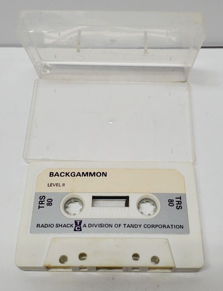 TRS 80 Radio Shack Blackjack Backgammon Cassette Level 2 Tandy Corp UNTESTED