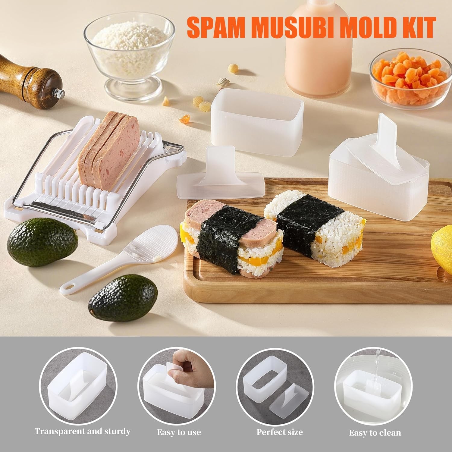 SmileTools Sushi Making Kit & Musubi Maker - for Beginners Medium, Green
