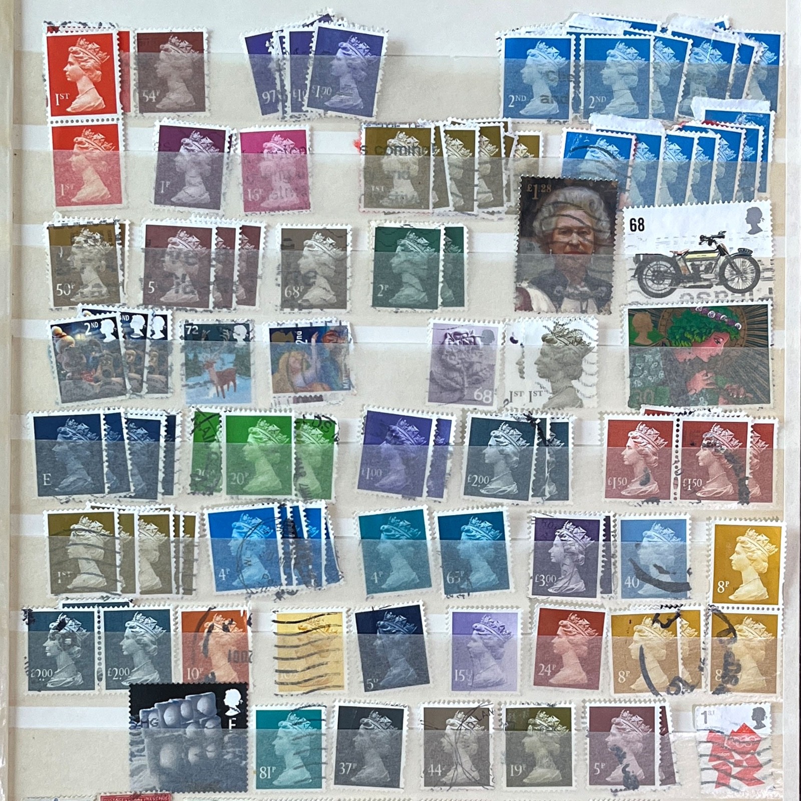 100 Great Britain Used Stamps Modern Bulk Paper Ephemera Craft Junk Journaling