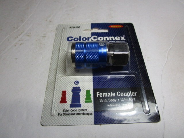 New Legacy A72410C, ColorConnex Type C, 1/4" Body, 1/4" NPT Air Coupler