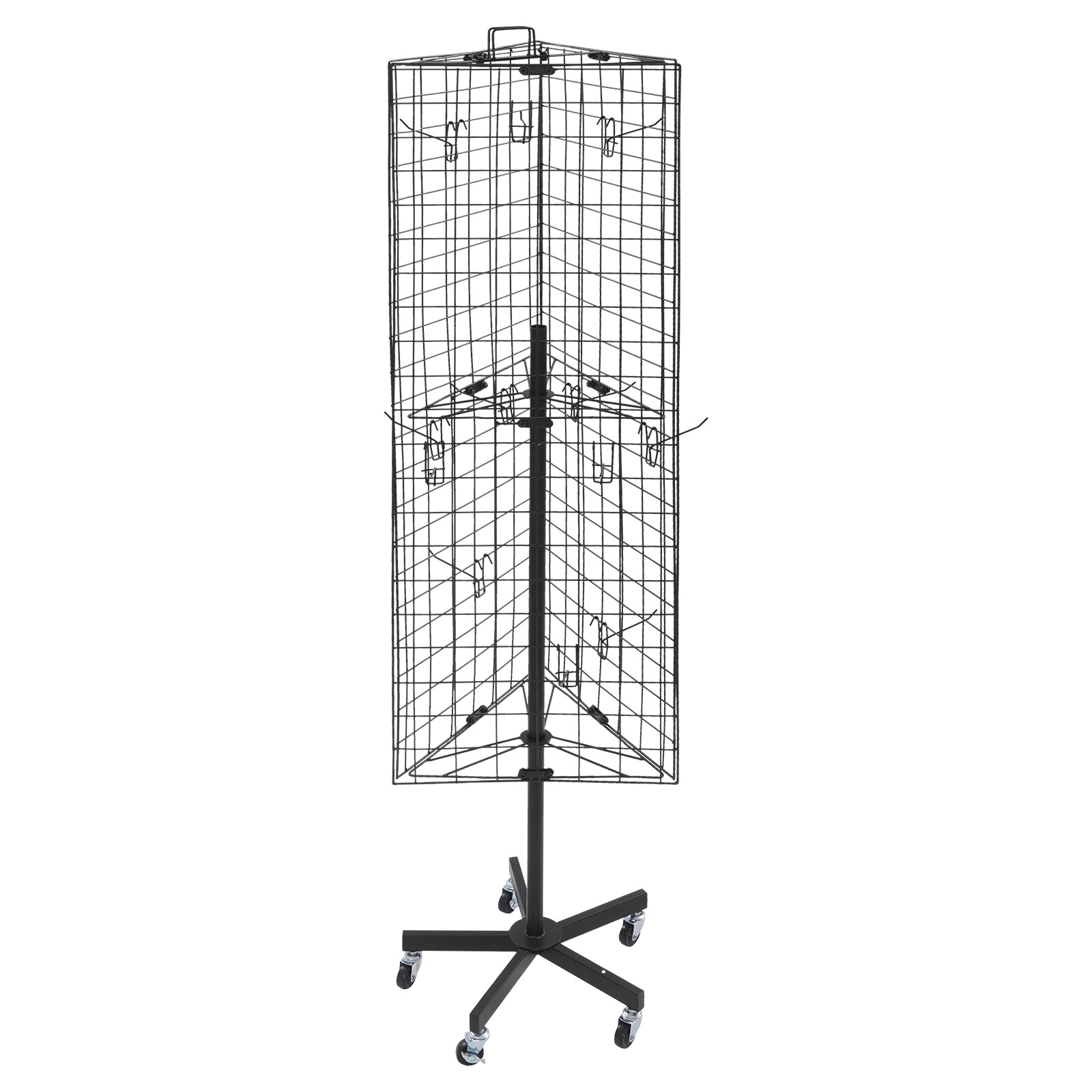 Triangular Grid Panel Display Stand, Floor Standing Gridwall Display Stand