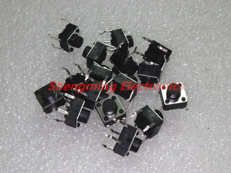 100Pcs Tactile Push Button Switch Tact Switch 6X6X5mm 4-pin DIP-4
