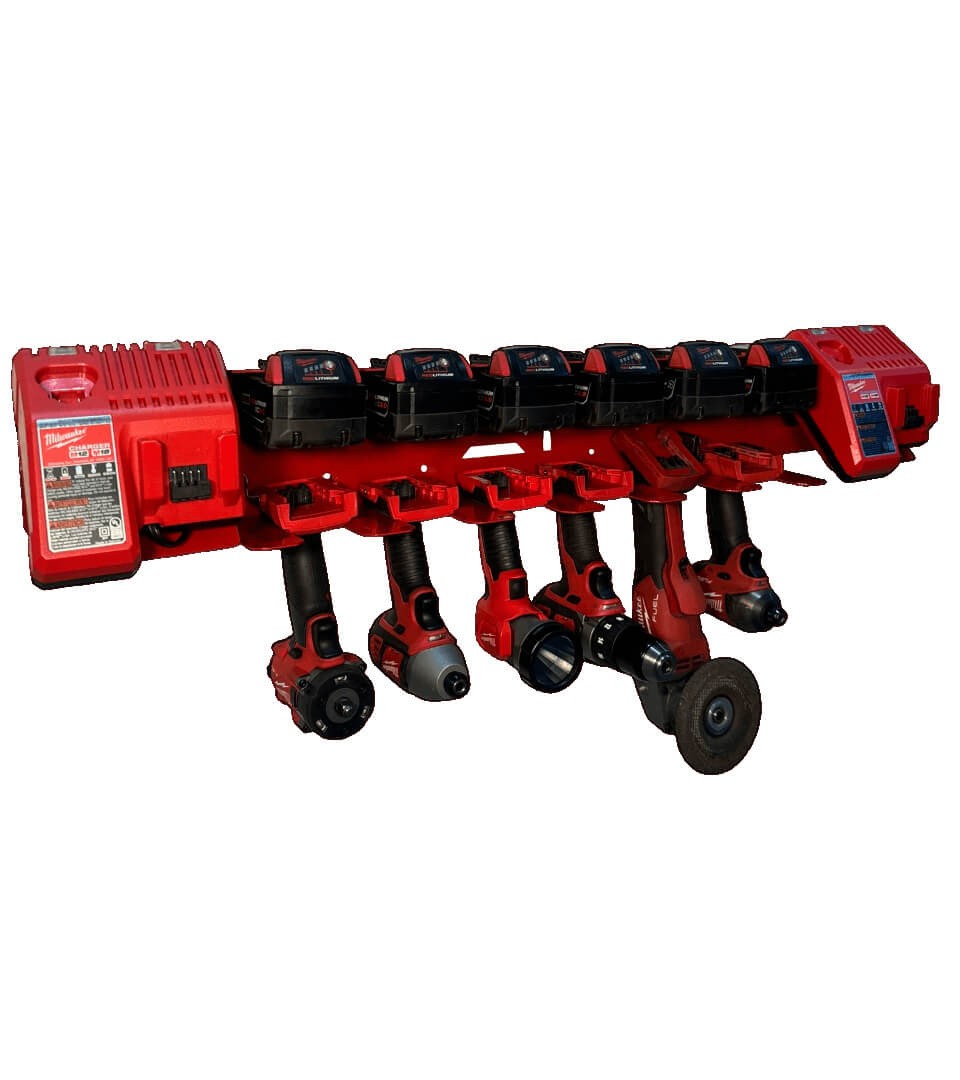 Battery and Drill Dual Charging Station - Compatible with Milwaukee 18v Battery