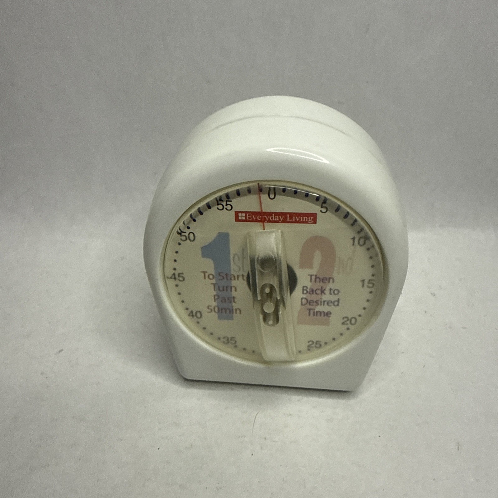 Everyday Living White Long Ring 60 Min Kitchen Timer
