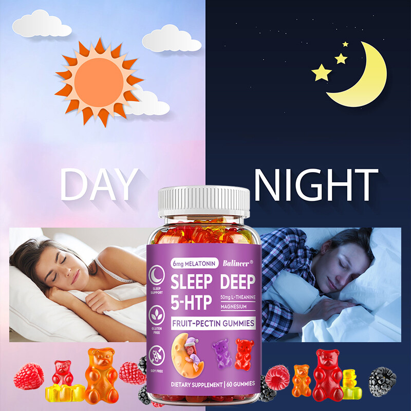 Sleep Support Vitamin Natural Nighttime Powerful Stress Supplement 60 Gummies