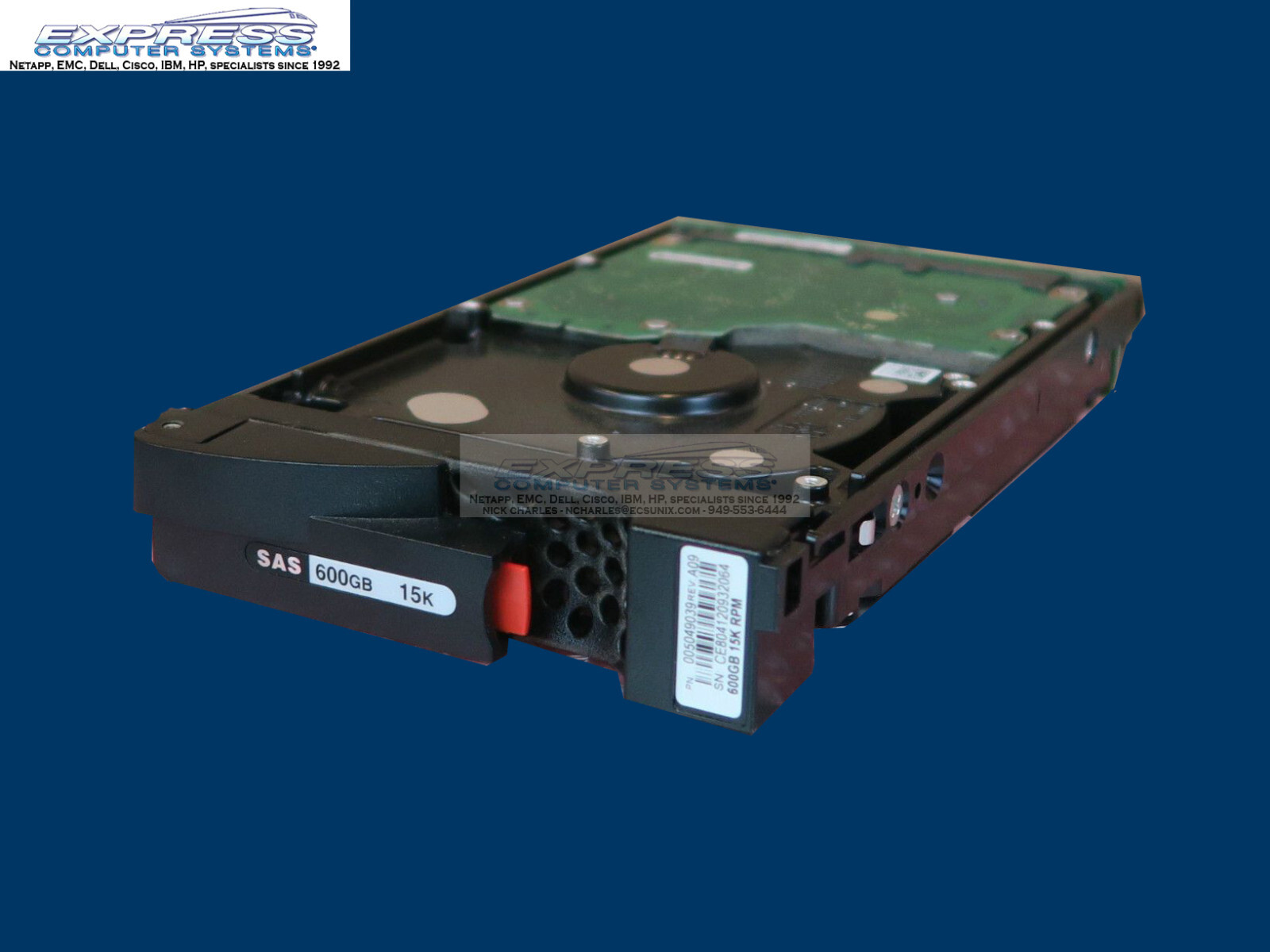 EMC VNXe 005049039 600GB 15K RPM 6Gbps 3.5" SAS Drive HDD V2-PS15-600 VNX