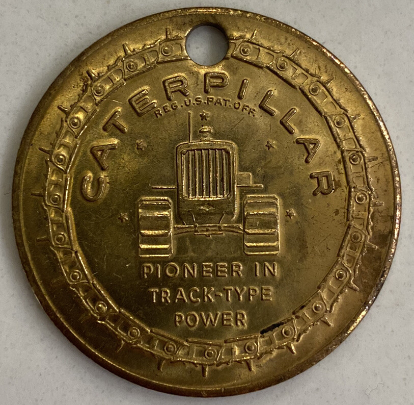 1904-1954 Caterpillar Tractor Co Peoria 50 Years On Tracks Medal Token Fob 32mm