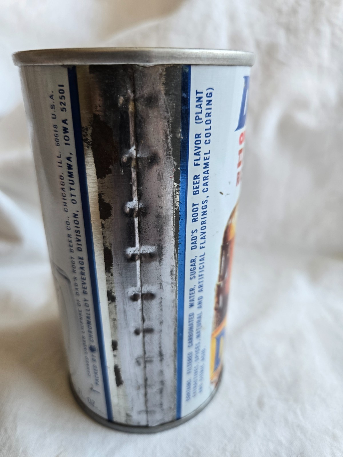 Vintage Steel Pull Tab Dads Original Draft Root Beer 12 oz Empty Can #J