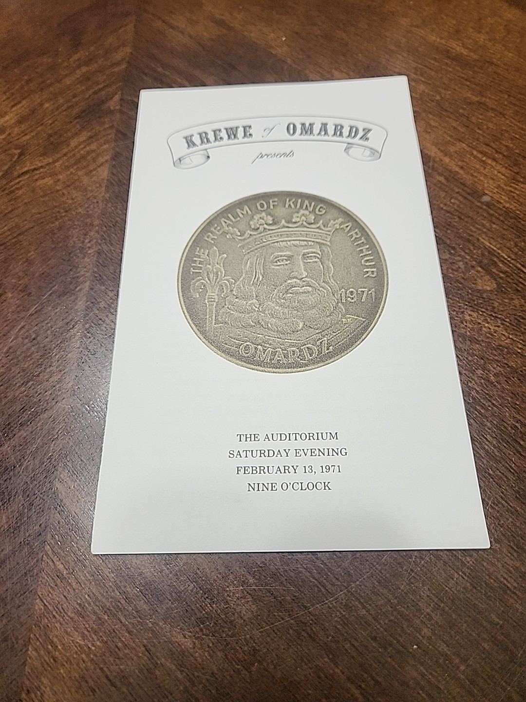 1971 Krewe Of Omardz Ball Program Municipal Auditorium