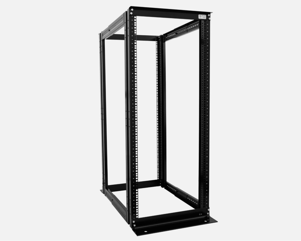 27U 4 Post Server Rack Open Frame Data Network Enclosure19" Adjustable Depth