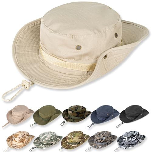 Sun Hats for Men Women Bucket Hat UPF 50+ UV Protection Boonie Hat for 1 Beige