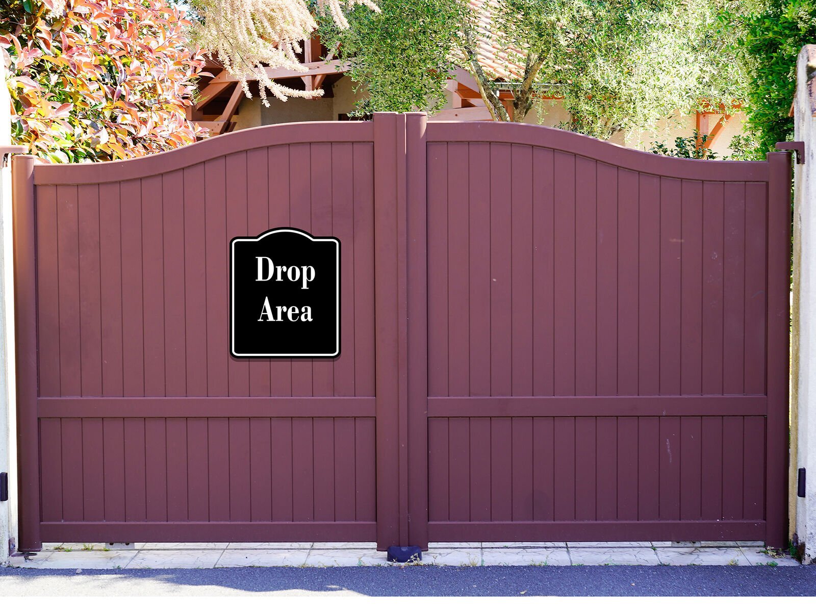 Drop Area Golf Course BLACK Aluminum Composite Sign