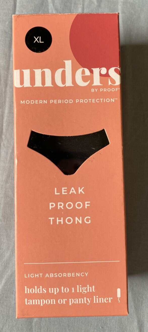 Unders By Proof Modern Period Protection Light XL Black NEW