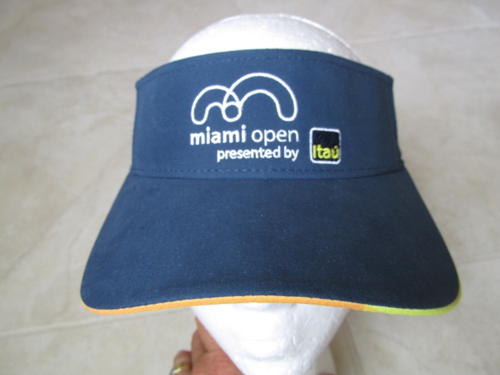 NEW MIAMI OPEN TENNIS ITAU 2020 Visor Hat Adjustable Navy Blue 100% Polyester