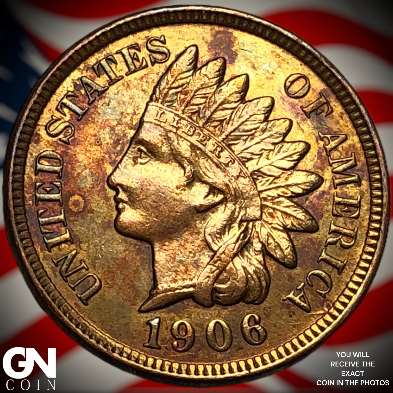 1906 Indian Head Cent Penny X8137