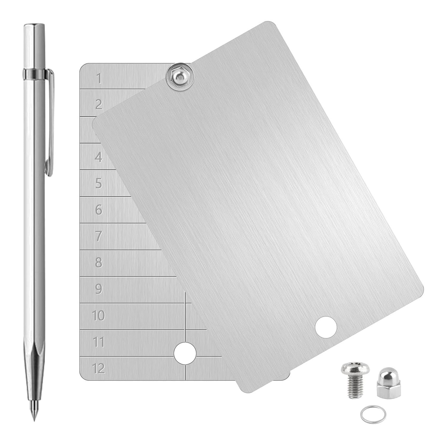 Silver Steel Crypto Storage Locks with Engraving Pen & Personalized Wallet