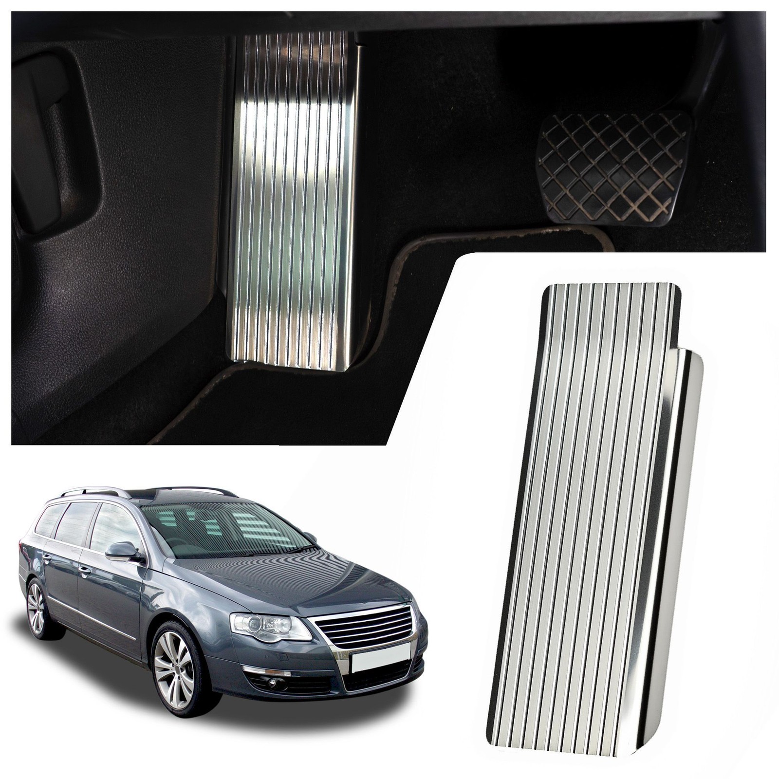 Footrest Plate for VW Passat Variant Station Wagon 2005-2010 Silver