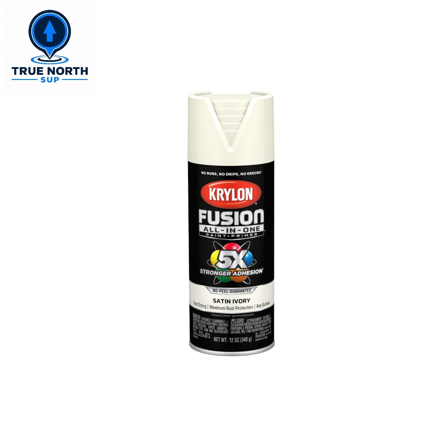 Versatile 12 oz Satin Ivory Spray Paint - Rust Resistant, Ideal for All Surfaces