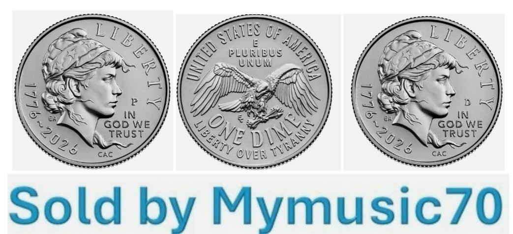 2026 P & D Emerging Liberty Dimes - Set of 2 of the 10c Liberty Dimes - BU Coins