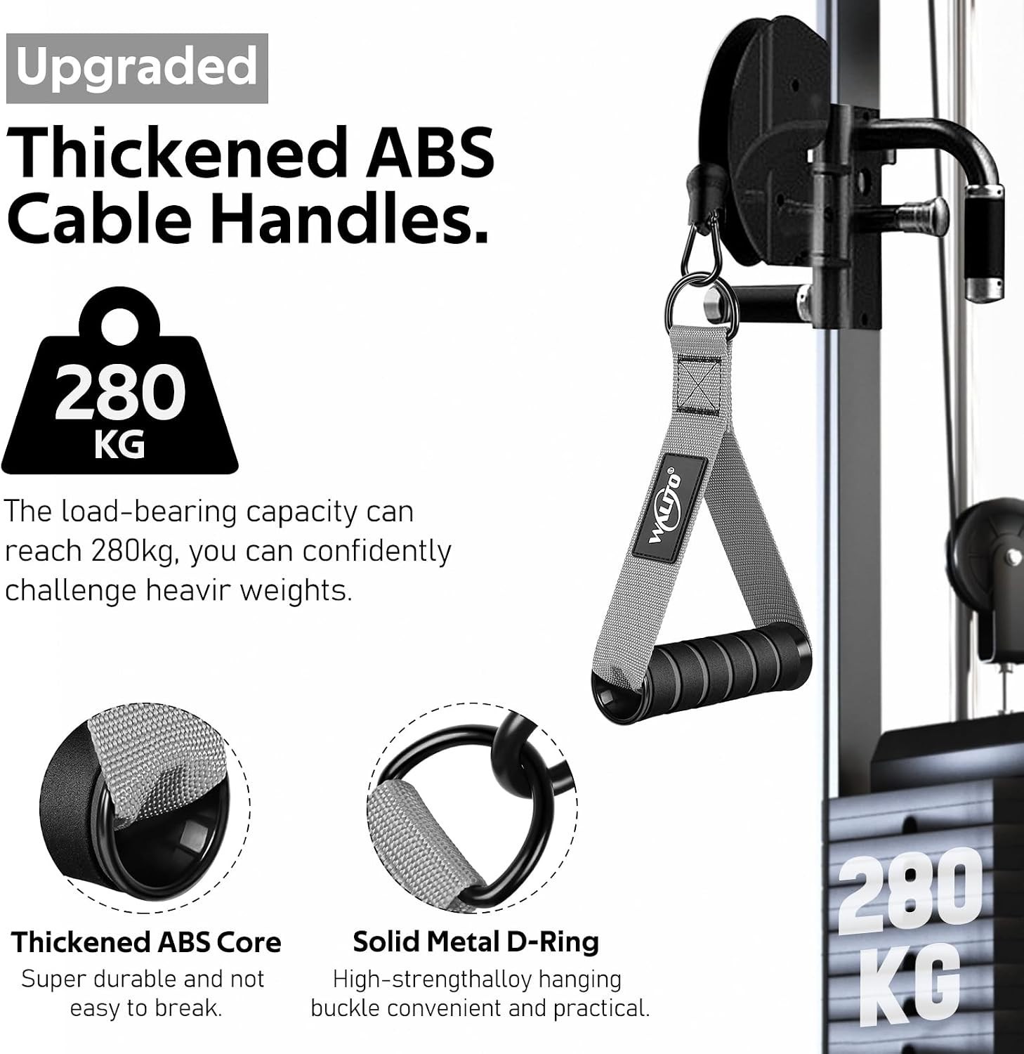 Ergonomic Cable Machine Handles - Durable Nylon for Ultimate Workout Performance