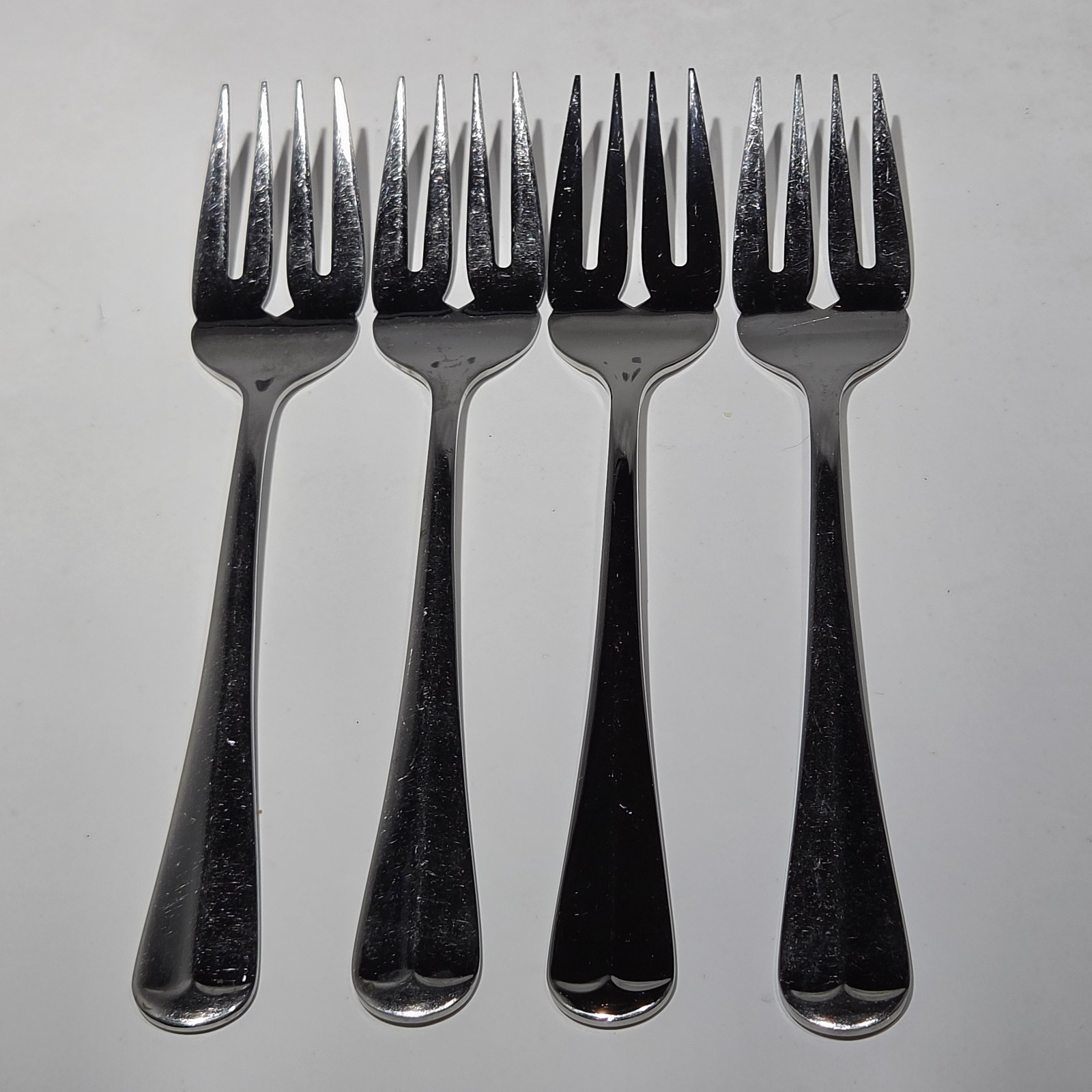 Lot of 4 Towle Supreme Cutlery Ashley Stainless 7" Salad Forks Korea