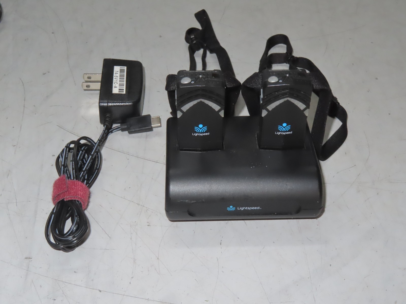 Set of 2 Lightspeed model FMN with charger FSC & adapter SWI5-5-N-CUB-C1