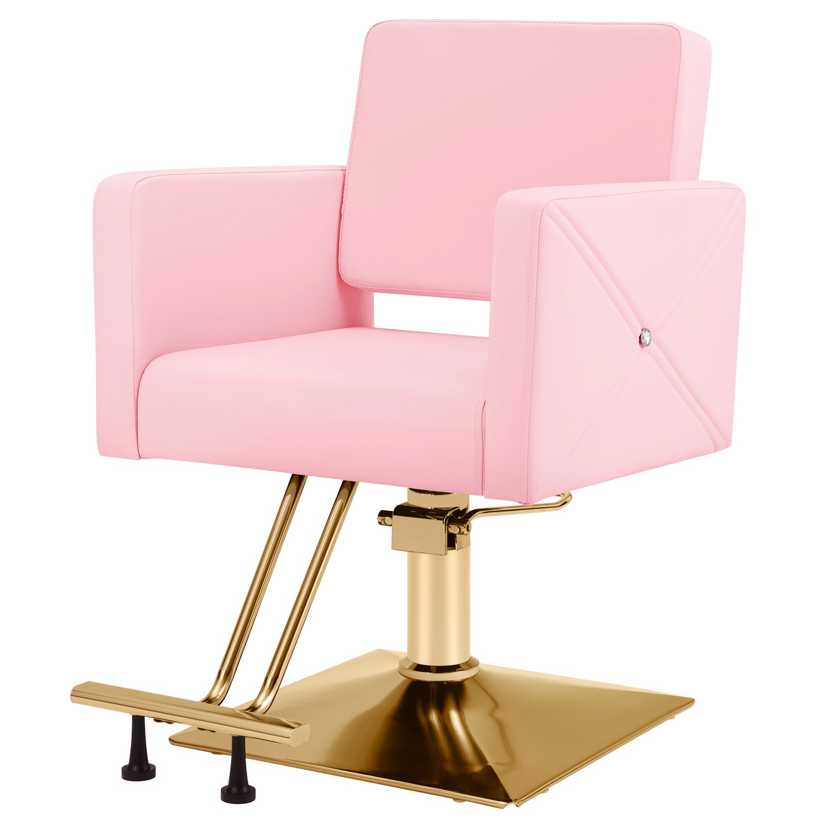 New Pink+Gold Heavy Duty Hydraulic Barber Chair Salon Beauty 360° Hair Styling
