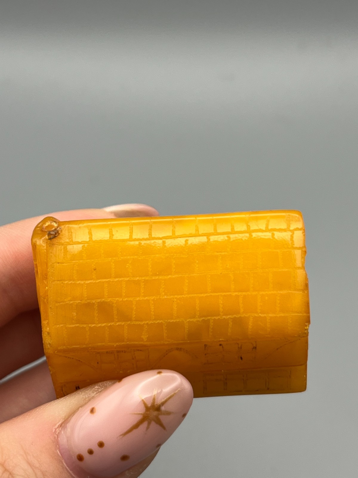 Vintage Butterscotch Amber House Figure