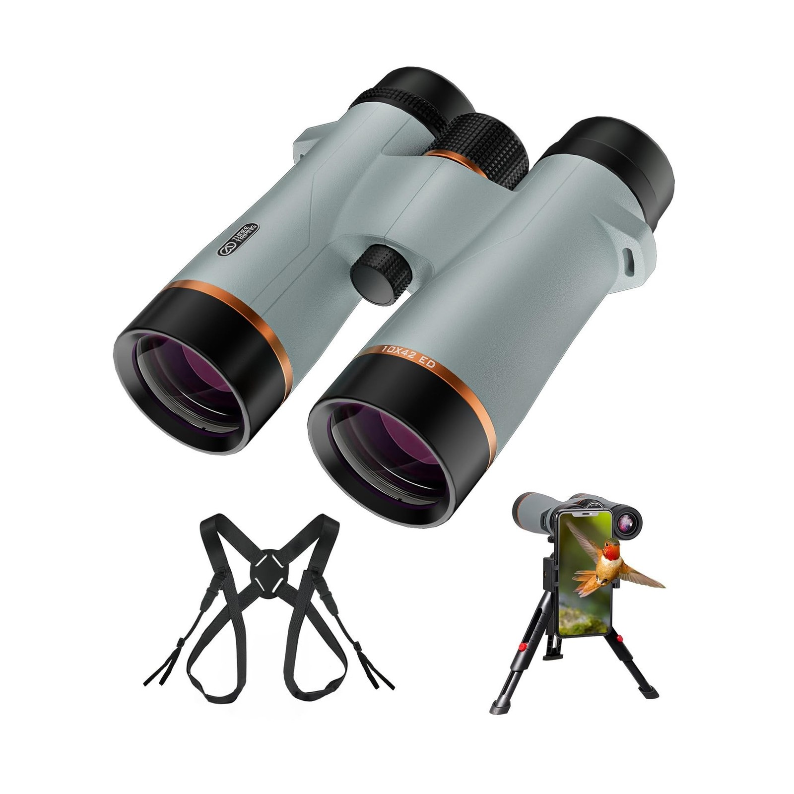 10x42 Professional ED Binoculars for Adults High Powered with Binocular Harne...