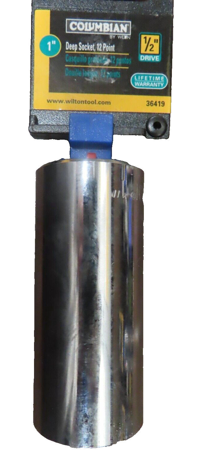 Columbian Deepwell socket 1/2" Drive 12 point 1" socket #36419 NEW