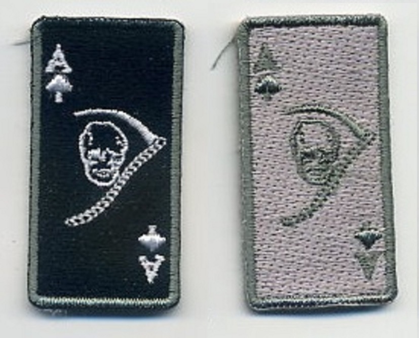 JSOC SFG ODA SAS USMC GHOST RECON GREEN BERETS vêlkrö💀2" 2-TAB: Ace Death Skull